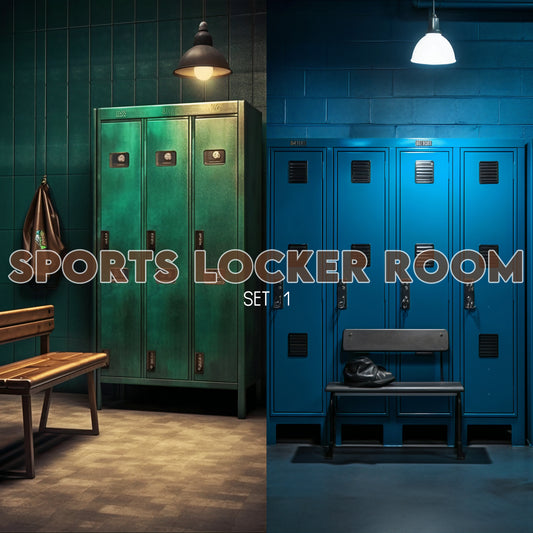 Sports Locker Room Background Bundle Set1