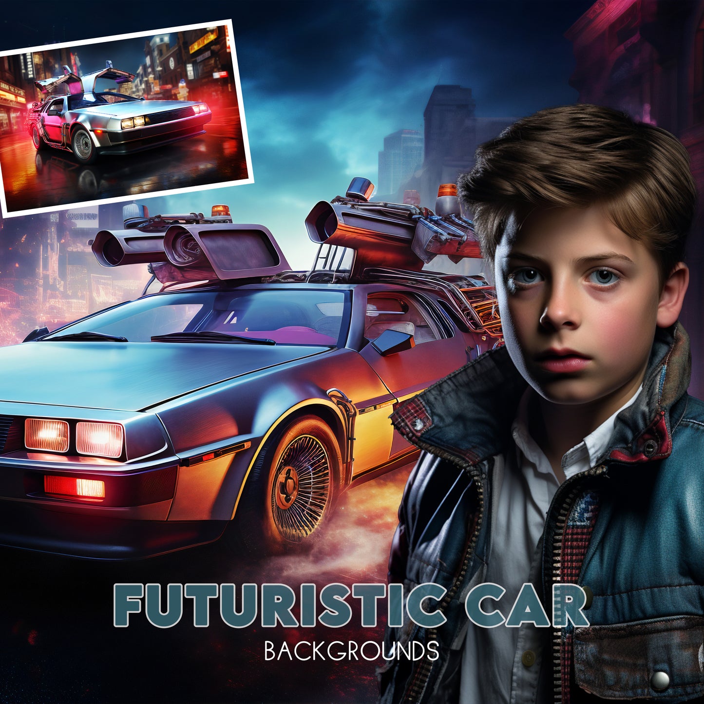 Futuristic Car Background Bundle