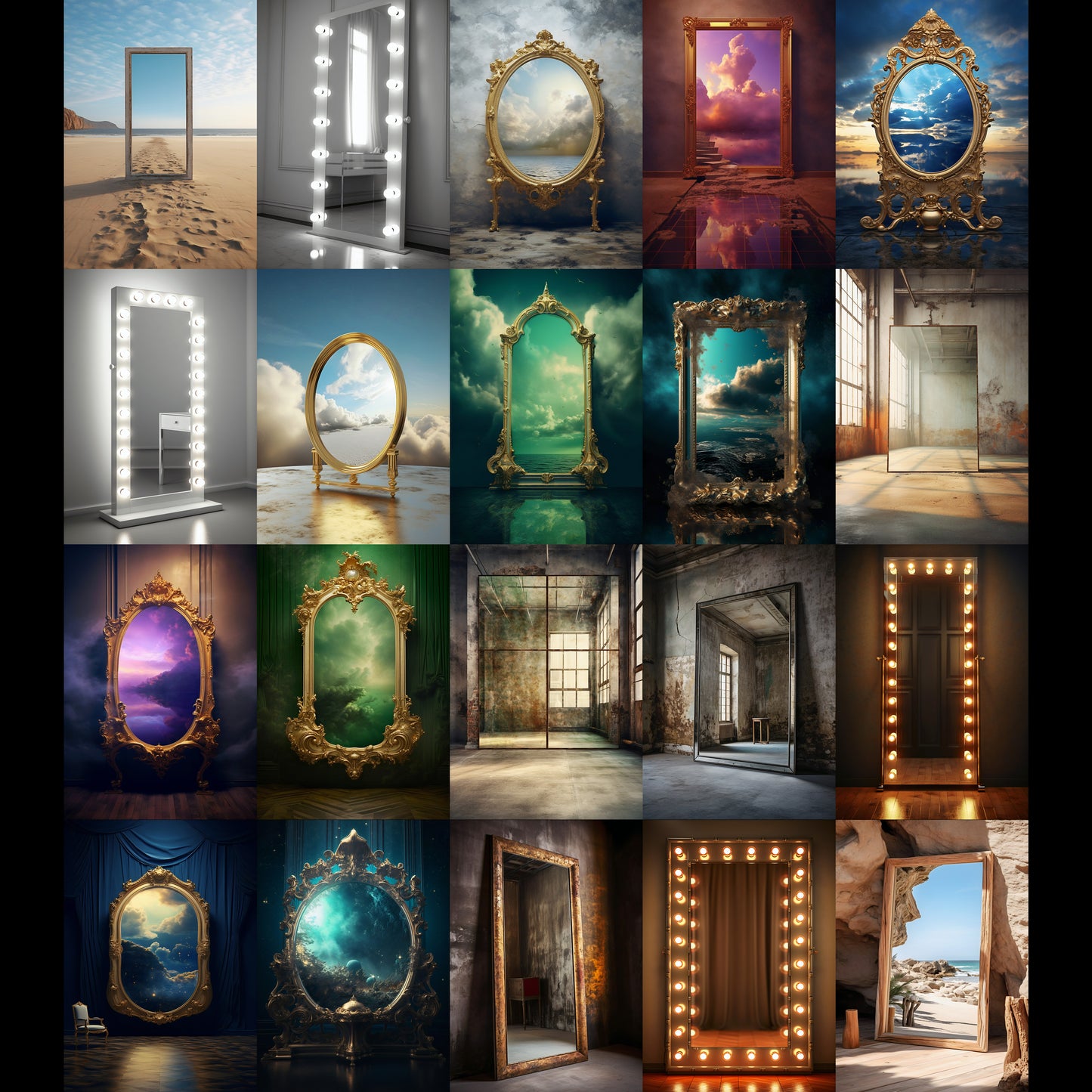 20 Mirror of Dreams Background Bundle