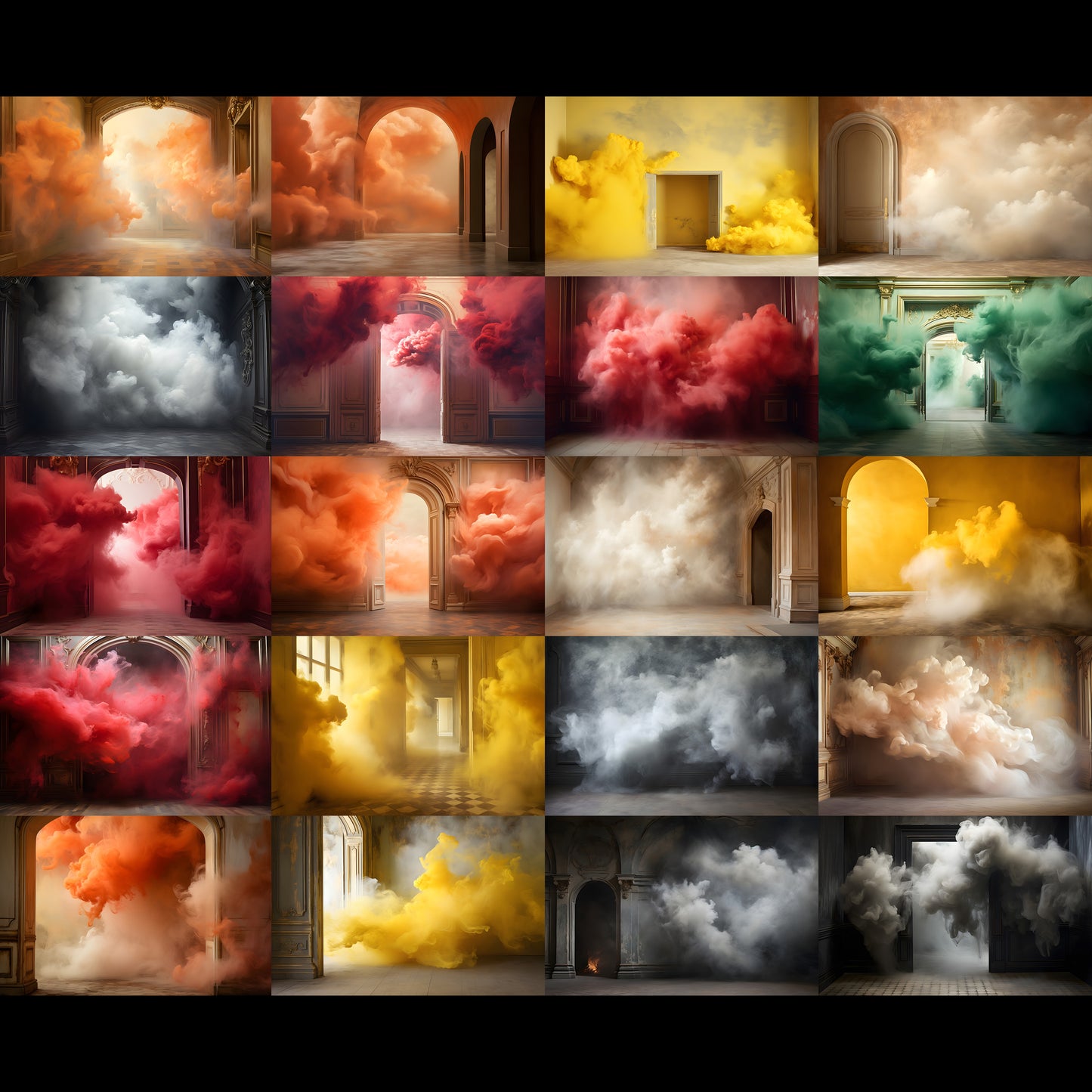 50 Painterly Clouds Background Bundle