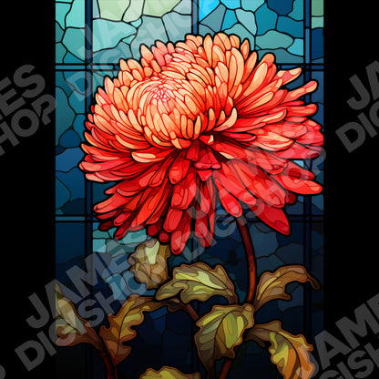 20 Stained Glass Flower Background Bundle