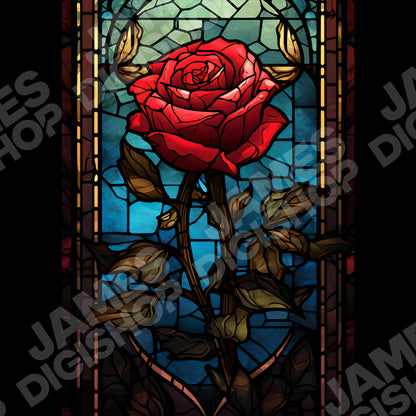 20 Stained Glass Flower Background Bundle