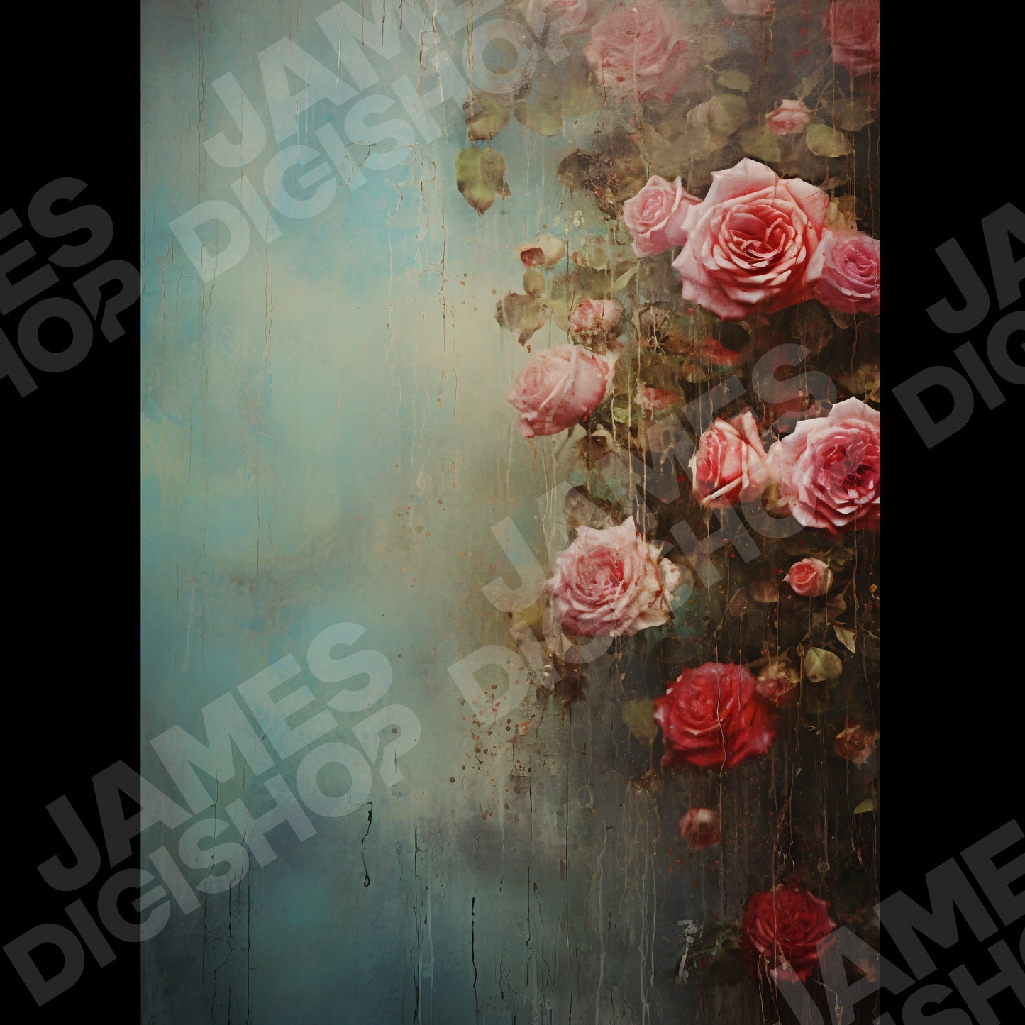 20 Dripping Roses Background Bundle