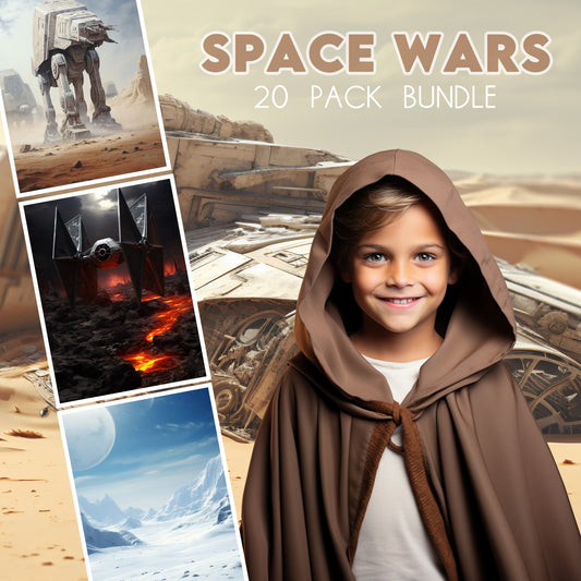 20 Space Wars Background Bundle