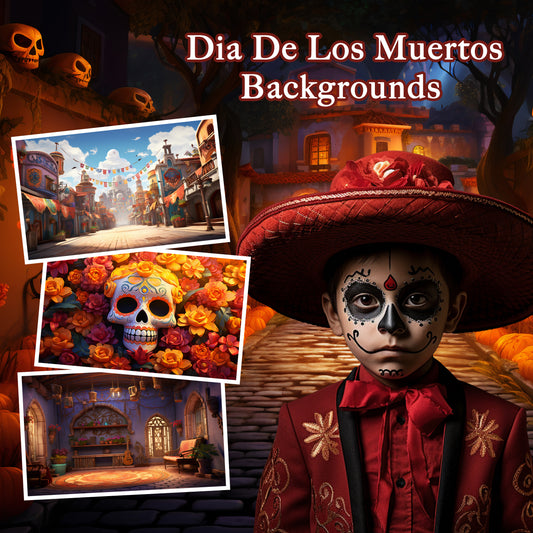 20 Dia de los Muertos Background Bundle