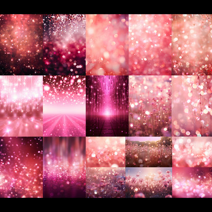 20 Pink Bokeh Background Bundle