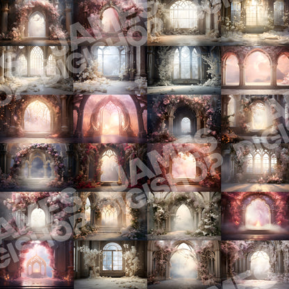 50 Fantasy Arches Background Bundle