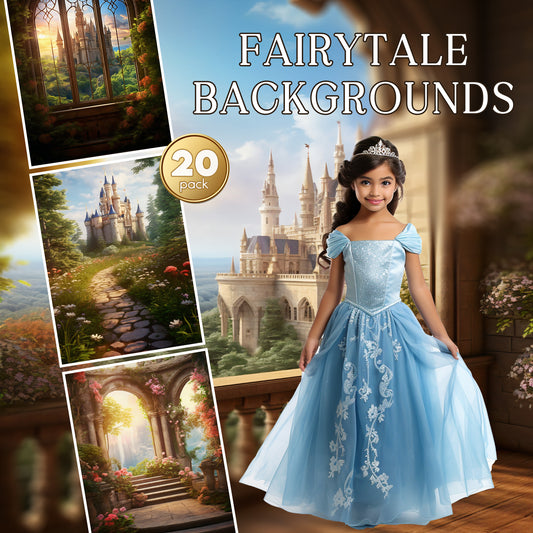 20 Fairytale Backgrounds Bundle