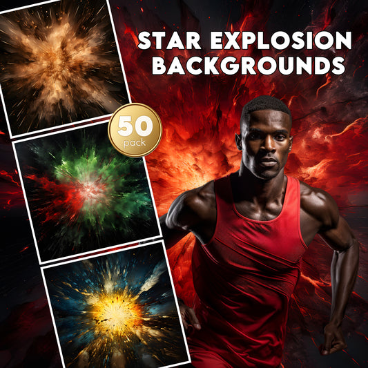 50 Star Explosion Background Bundle