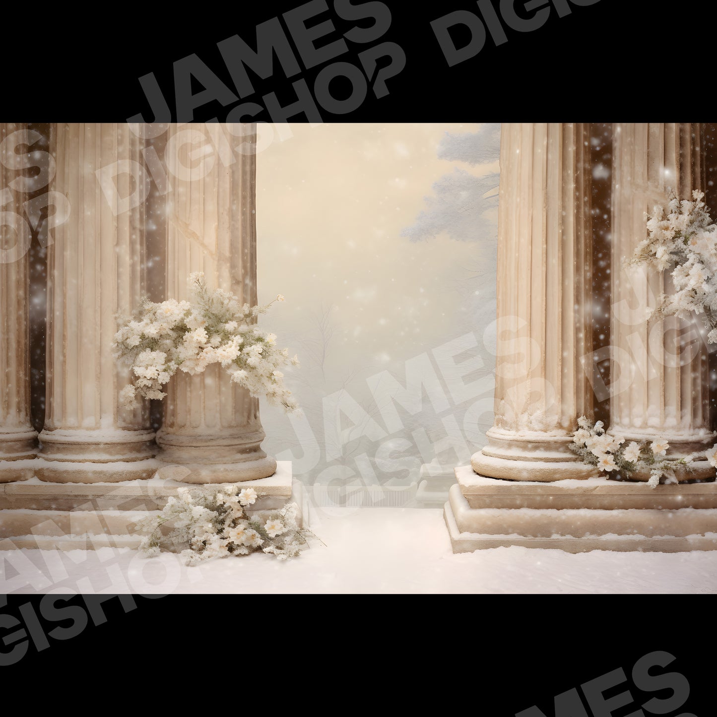 50 Christmas Columns Background Bundle