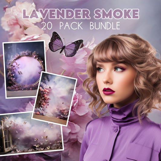 20 Lavender Smoke Background Bundle