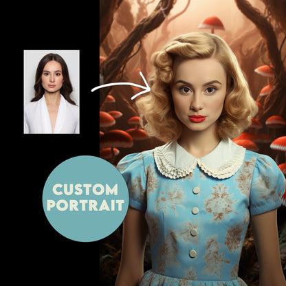 Alice in Wonderland Custom Portrait