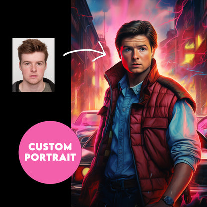 Marty Mcfly Custom Portrait