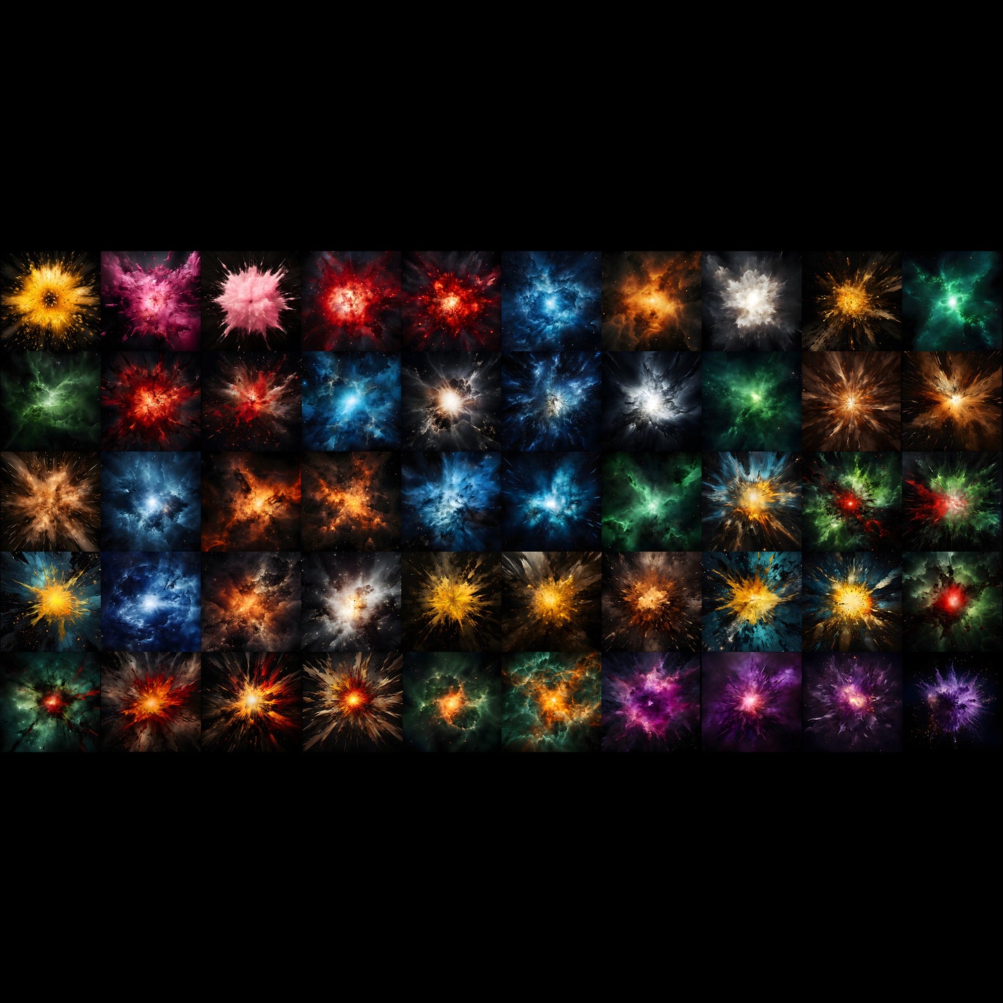 50 Star Explosion Background Bundle