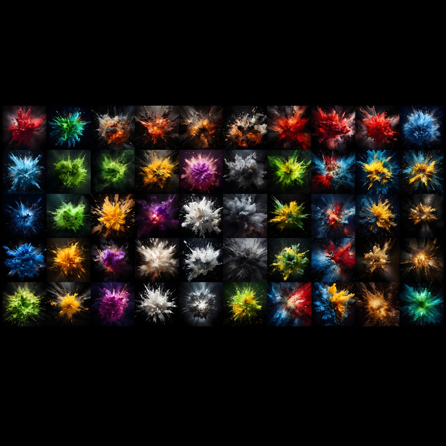 50 Sports Color Explosion Background Bundle