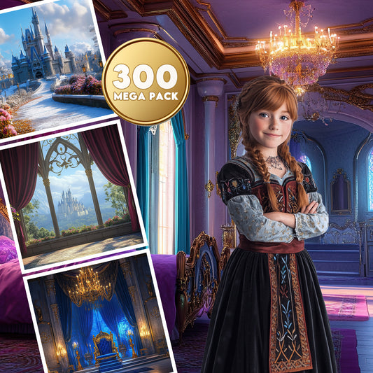 300+ Princess Castle Mega Pack Background Bundle