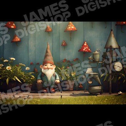 50 Christmas Garden Gnome Background Bundle