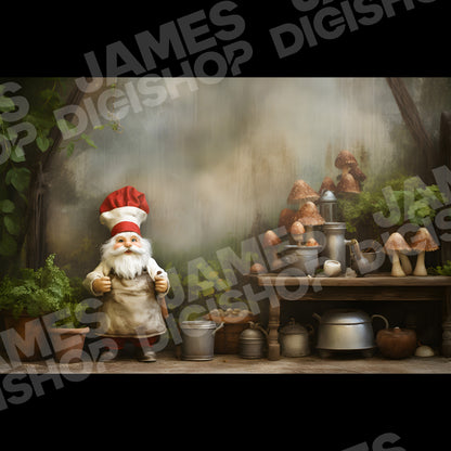 50 Christmas Garden Gnome Background Bundle