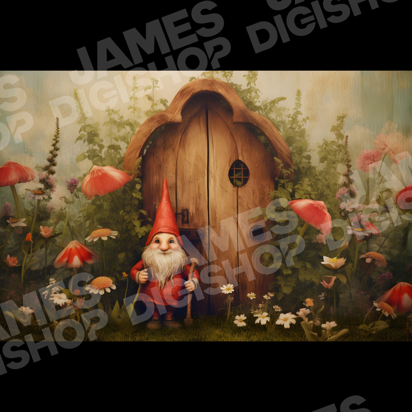 50 Christmas Garden Gnome Background Bundle