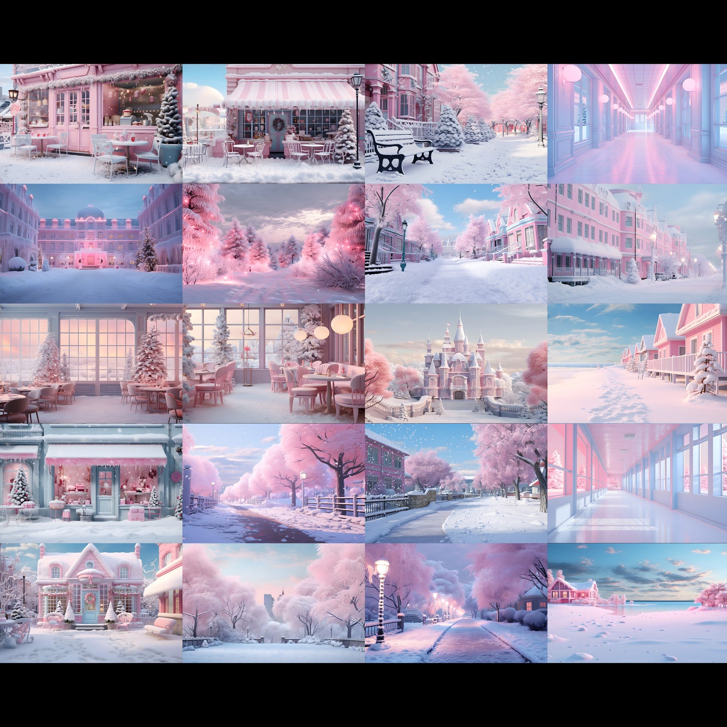 50 Pink Christmas Background Bundle