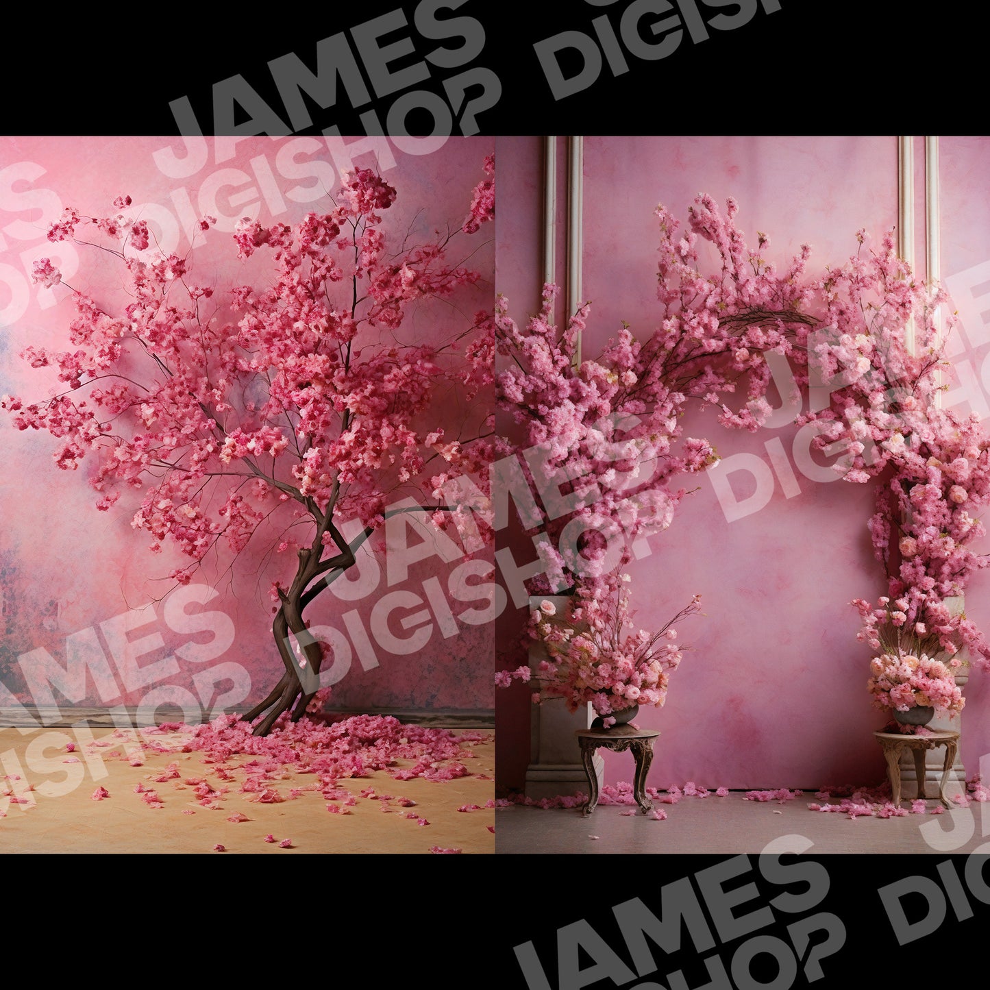 Pink Cherry Blossom Background Bundle