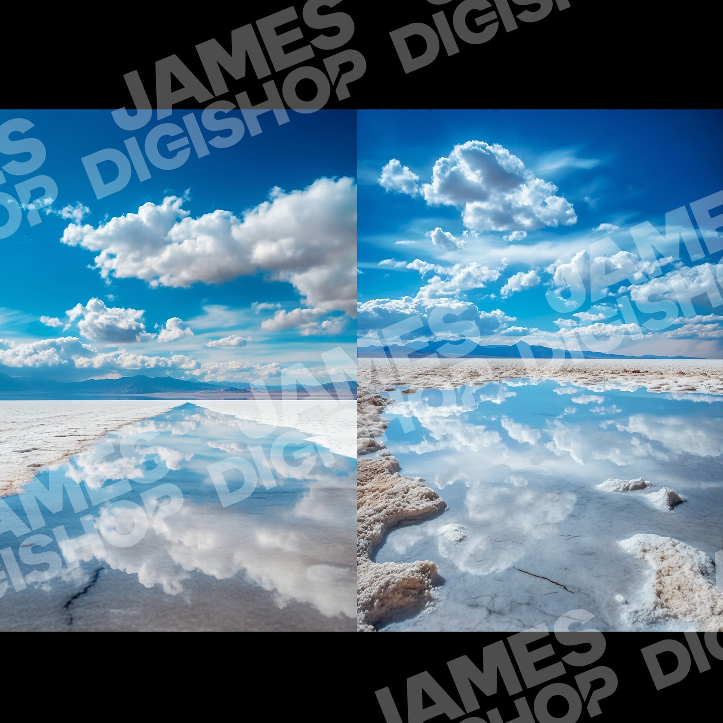 Reflective Salt Flats Background Bundle