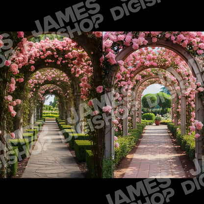 Rose Garden Background Bundle