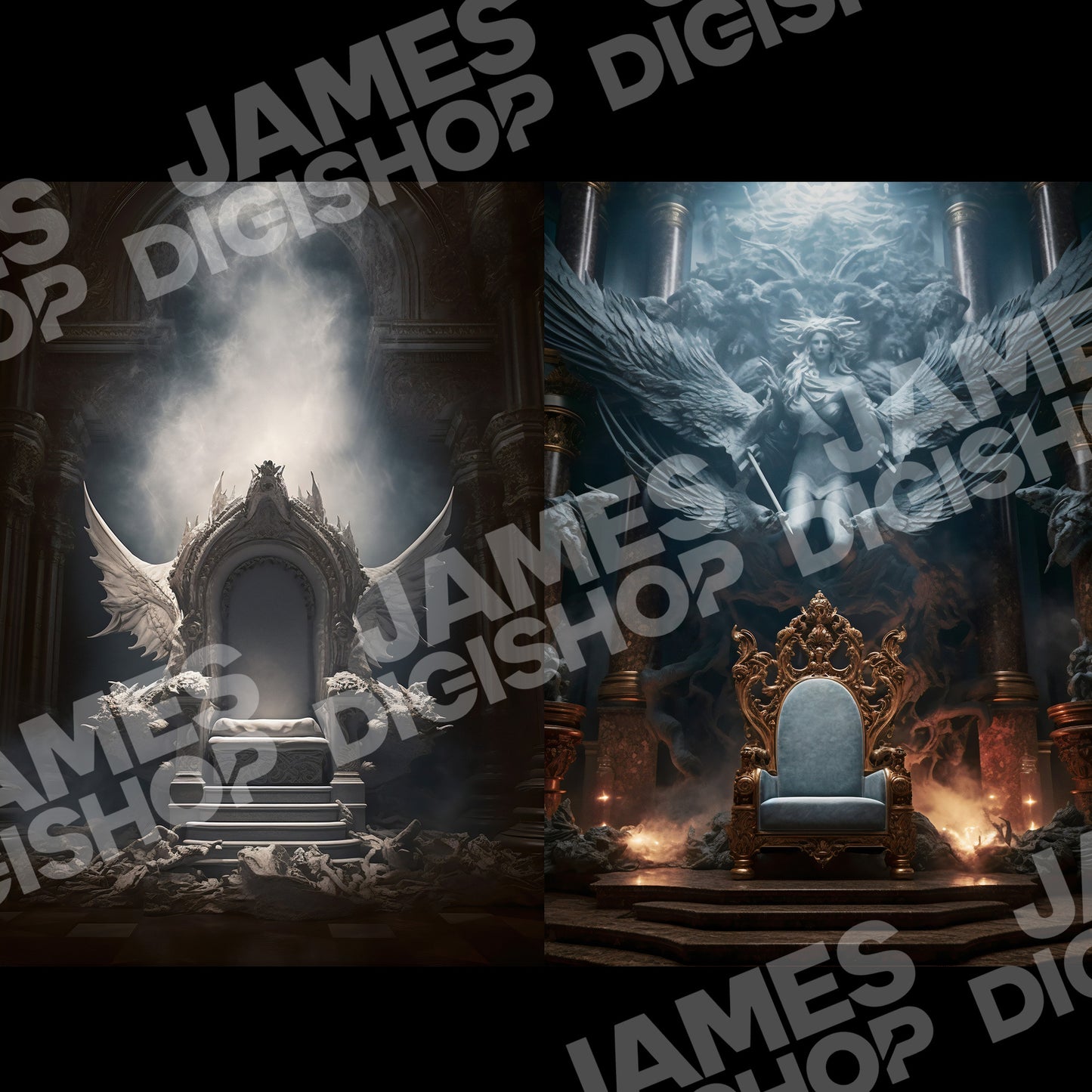 Angel of Death Throne Background Bundle